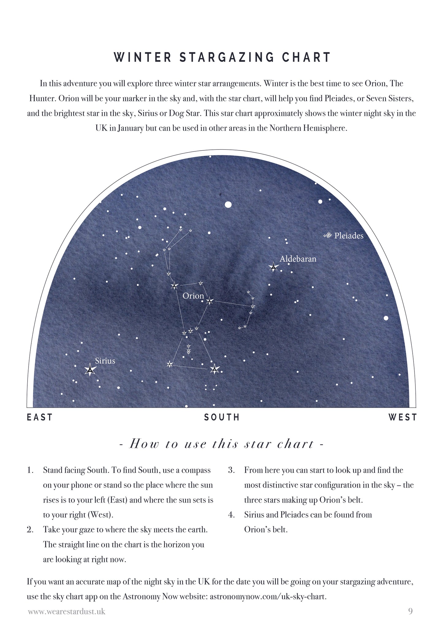 Stars and Stories: A Digital Winter Stargazing Pack